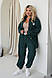 Жіночий стильний костюм із вельвету великого розміру новинка 2025, фото 7