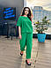 Жіночий літній костюм з креп жатки великого розміру новинка 2025, фото 2