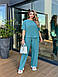 Жіночий літній костюм з креп жатки великого розміру новинка 2025, фото 5