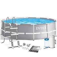 Каркасний басейн Intex 26716 (366x99 см) Картріджний фільтр-насос 2 006 л/год, драбина