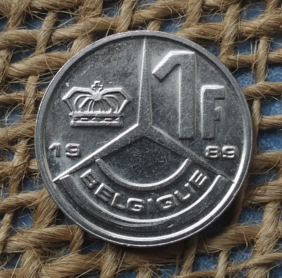 1 франк 1989 року. Бельгiя