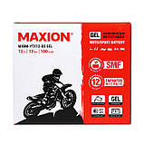 Мото акумулятор MOTO MAXION MXBM-YTX12-BS GEL (12V, 12Ah, 100A, +/-), фото 3