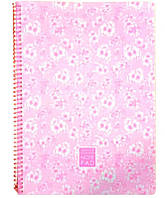 Зошит А4 на пружині 80 арк. в клітку з пластиковою обкладинкою, арт. 9628