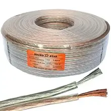 Кабель акустичний Sound Star, Cu 2х2.1мм2, прозорий, 100 м