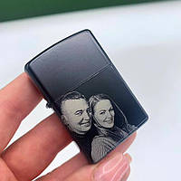 Запальничка Zippo з гравіюванням фото та напису, 10 років гарантії на гравіювання, з індивідуальним дизайном