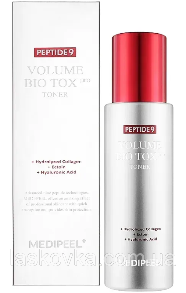 Тонер для обличчя зволожувальний з пептидами і колагеном Medi-Peel Peptide 9 Volume Bio Tox Toner Pro 250ml