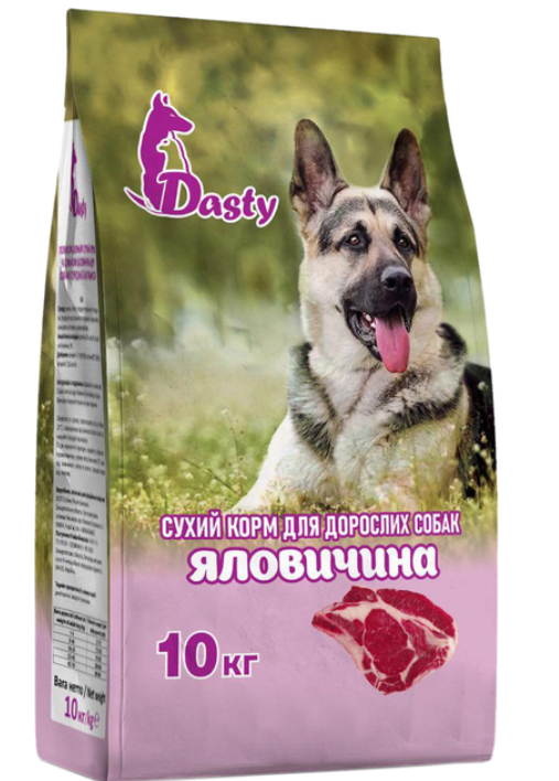 Сухий корм Dasty Лайт із яловичиною для дорослих собак 10 кг 4820259650070