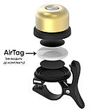 Дзвінок на велосипед з місцем для AirTag Bicycle Bell, Yellow, фото 3