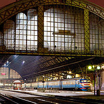 Плакат "Львівський залізничний вокзал, Lviv", 40×60см, фото 4