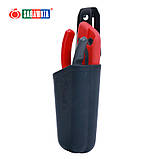 Сумка для садового інструменту Sagawata, 240 мм, чорна, з гуми, 2 відділення, фото 5