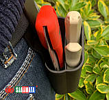 Сумка для садового інструменту Sagawata, 240 мм, чорна, з гуми, 2 відділення, фото 9