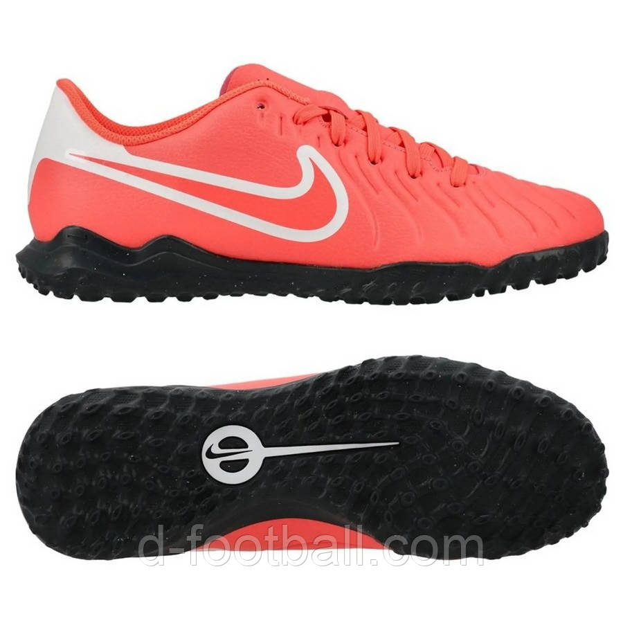 Сороконіжки Nike Tiempo Legend 10 Club TF DV4345-800, Рожевий, Розмір (EU) — 47.5