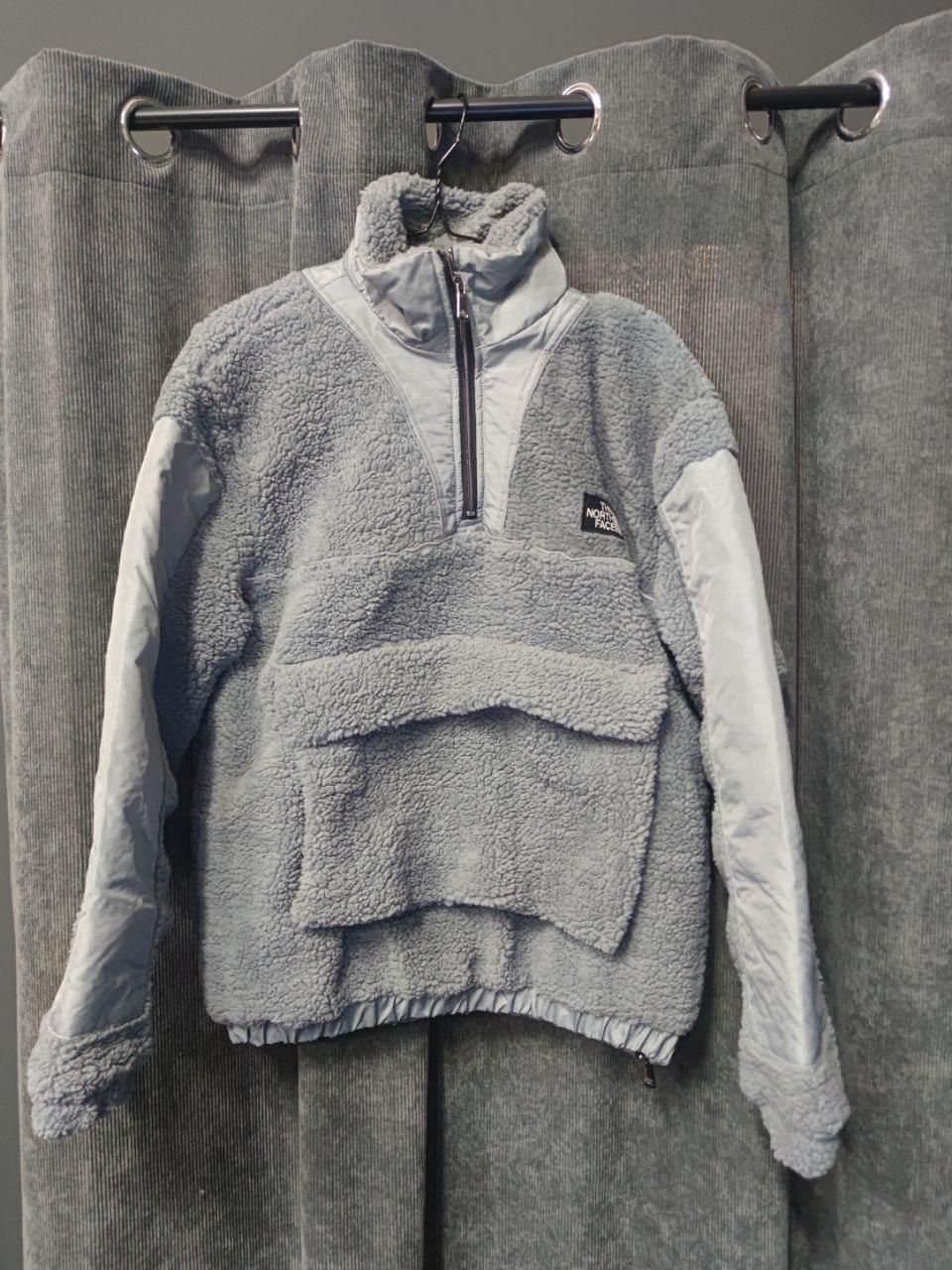 Анорак ТНФ утеплений, сірий, рефлективні вставки, фото 1