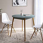 Обідній стіл круглий LION Маямі-1 дерев'яні ніжки Граніт сірий (LION-041155)