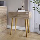 Тумба приліжкова LION Хьюге-4 Дуб Сонома Трюфель (LION-041023)