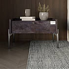 Тумба приліжкова LION Wood з однією шухлядою Бетон темний (чорні ножки) (LION-041311)