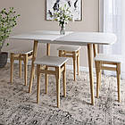 Дерев'яний розкладний обідній стіл LION Маямі-3 Бетон Style 90х60/90х120 (LION-041263)