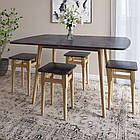 Дерев'яний розкладний обідній стіл LION Маямі-3 Бетон темний 90х60/90х120 (LION-041264)