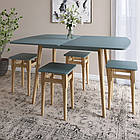 Дерев'яний розкладний обідній стіл LION Маямі-3 Граніт сірий 90х60/90х120 (LION-041265)