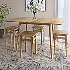 Дерев'яний розкладний обідній стіл LION Маямі-3 Дуб артизан 90х60/90х120 (LION-041267)