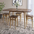 Дерев'яний розкладний обідній стіл LION Маямі-3 Дуб ліворно 90х60/90х120 (LION-041268)