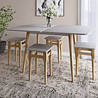 Дерев'яний розкладний обідній стіл LION Маямі-3 Кашемір 90х60/90х120 (LION-041271)