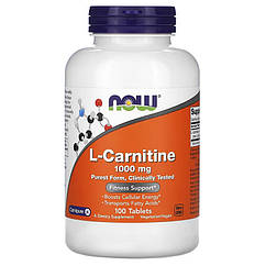 Амінокислота NOW L-Carnitine, 1000 mg, 100 Tablets