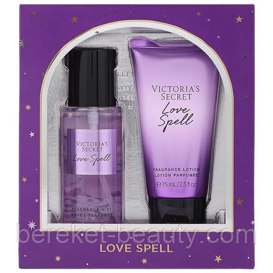 Набір міні Victoria's Secret Mini Mist & Lotion Set Love Spell, фото 1