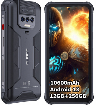 Смартфон Cubot KingKong 8 Black 6/256 GB 4G LTE NFC 10600mAh 6.5" ліхтарик 5000 Lm + подарунок