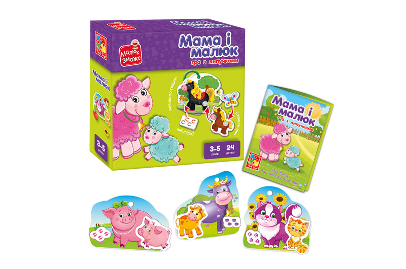 Гра розвиваюча з липучками "Мама і малюк" VT2100-14 Vladi Toys