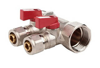 Колектор 3/4"х16х2 контури Gross з кульовими кранами і евроконусами