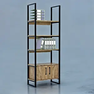 Стелаж офісний Tobi Sho LOFT Gold СЛГ/2 для документів, 600x400x1900 мм Дуб аппалачі