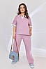 Р-ри 48-60 Жіночий літній спортивний костюм із коротким рукавом, фото 6