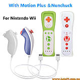 Пульт Wii Motion Plus з нунчаком 2 в 1 бездротовий геймпад для Wii та Wii U високочутливий стильний дизайн, фото 5