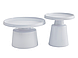 Набір із двох журнальних столів у сучасному дизайні CT-45 Беніто білий Vetro Mebel, фото 5