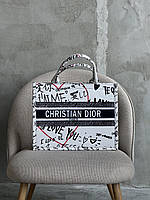 СУМКА DIOR ШОПЕР ТКАНЕВИЙ ВЕЛИКИЙ червоно-серце