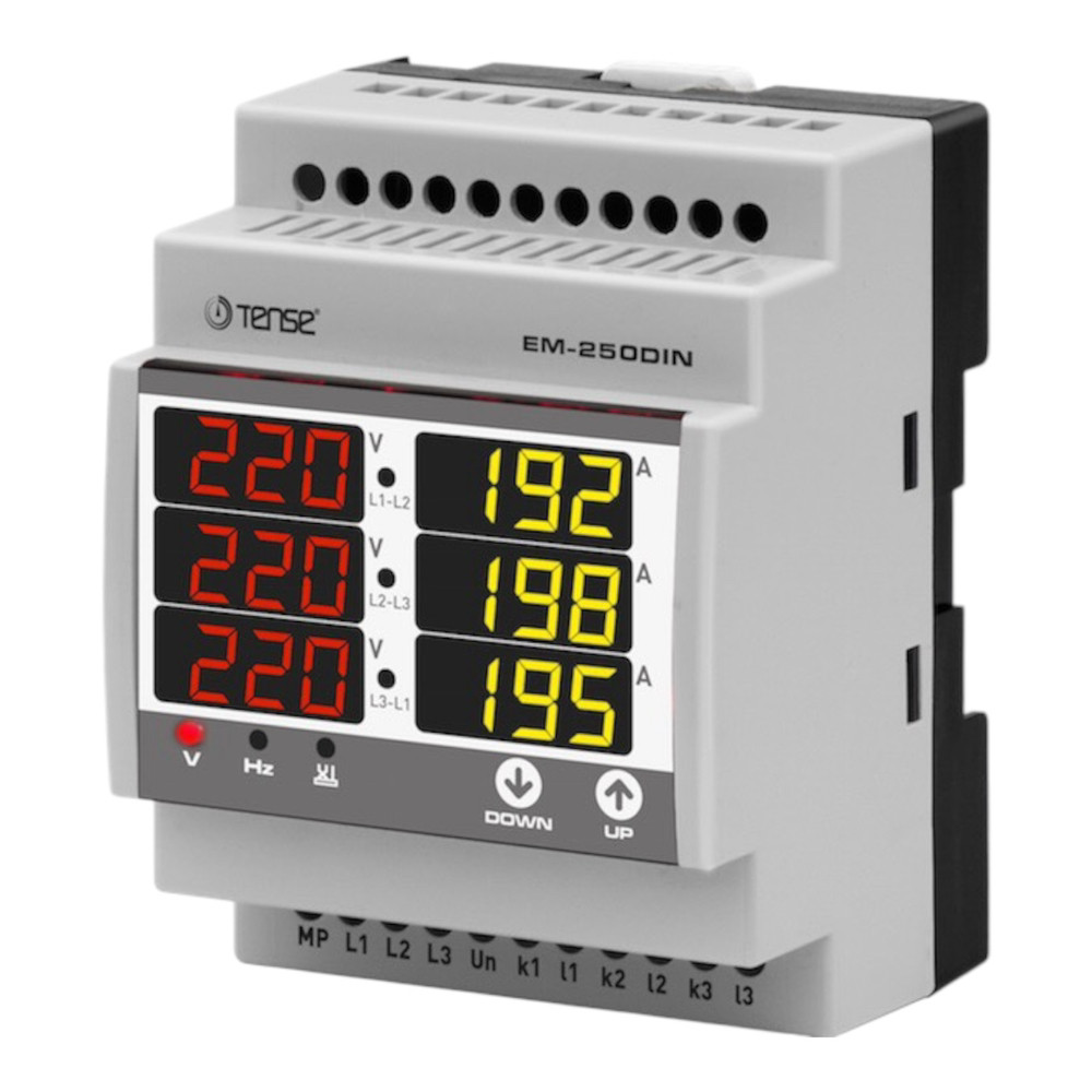 Мультиметр на дин-рейку, щитовой 3 фазы с трансформатором тока. Купить ...