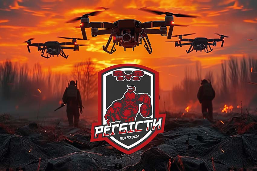 Прапор роти ударних БПЛА підрозділ «Регбісти» 129 ОБрТрО ЗСУ дрони