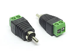 Роз'єм RCA (тюльпан) штекер з клемною колодкою під гвинти