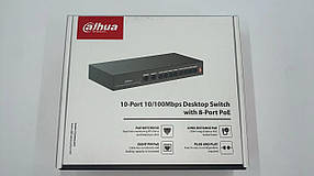 8-портовий PoE-комутатор Dahua DH-PFS3010-8ET-65