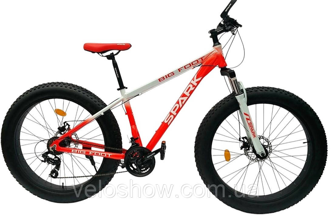 Алюмінієвий фетбайк 26/4.0 Drive велосипед з амортизатором (fatbike) широкі колеса (2025)