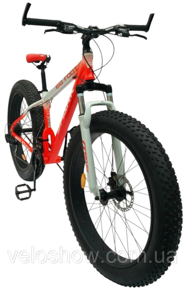 Алюмінієвий фетбайк 26/4.0 Drive велосипед з амортизатором (fatbike) широкі колеса (2025)