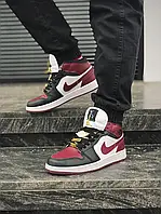 Air Jordan 1 mid se black dark beetroot
