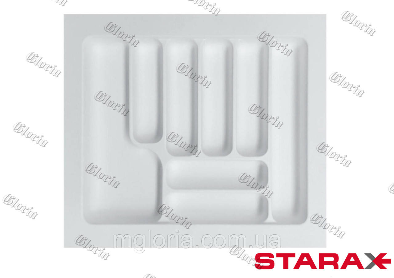 Лоток для столового приладдя Starax білий S-2287-WР 600 мм