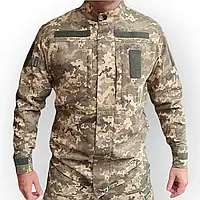 Тактичний китель 505 SQUARE ММ14 літо/весна з липучками для шевронів, камуфляжна сорочка піксель