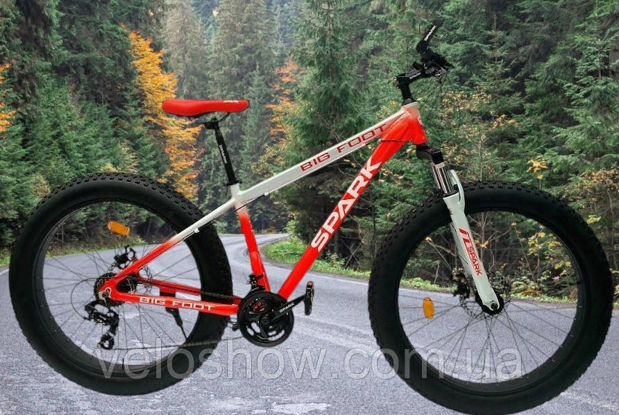 Алюмінієвий фетбайк 26/4.0 Drive велосипед з амортизатором (fatbike) широкі колеса (2025)