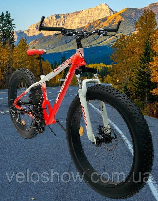 Алюмінієвий фетбайк 26/4.0 Drive велосипед з амортизатором (fatbike) широкі колеса (2025)