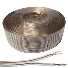 Кабель акустичний Sound Star, Cu, 2х2.0мм2, прозорий, 100 м