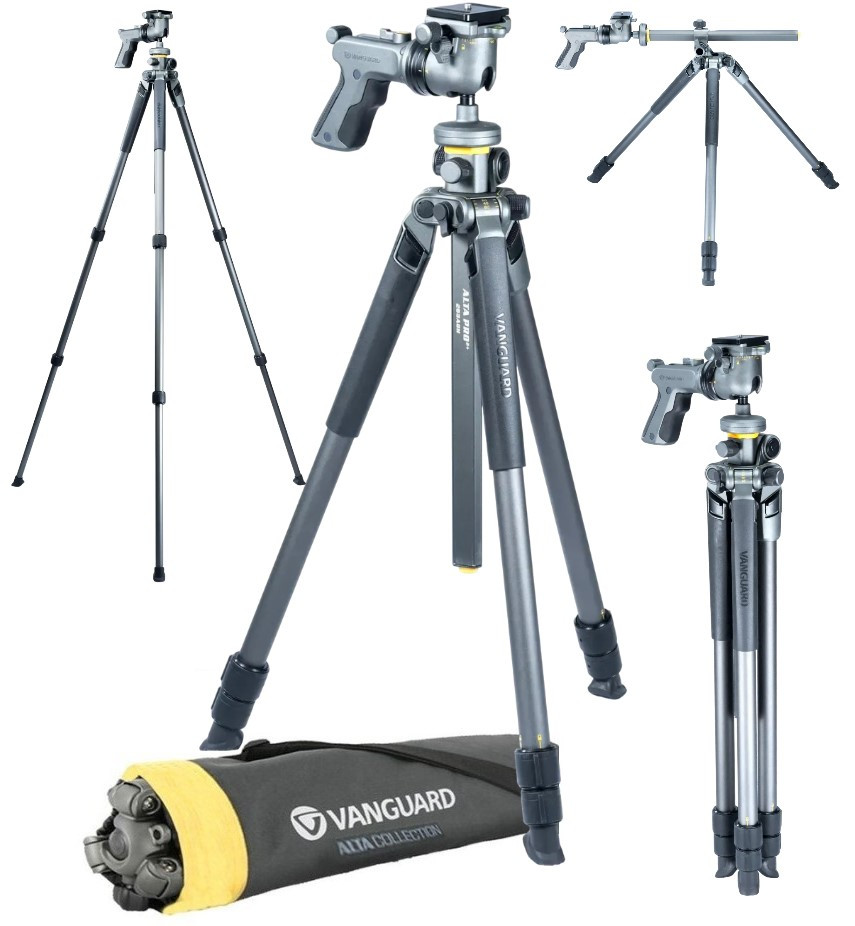 Штатив Vanguard Alta Pro 2+ 263AGH | Легкий алюмінієвий трисекційний трипод з кульовою головкою  для Sony, Nikon, Canon, DSLR