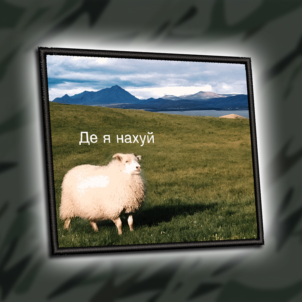 №ДШ050 Шеврон друкований "ДЕ Я?" 8Х7СМ